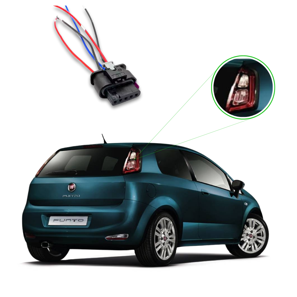 CONNETTORE CABLATO 5 PIN FANALE POSTERIORE LED FIAT PUNTO EVO - PL44078