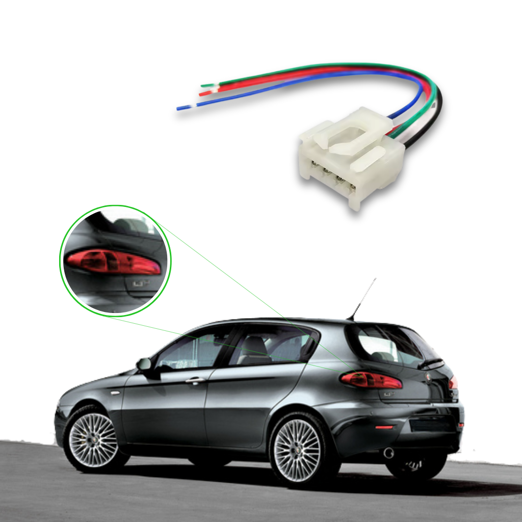 CONNETTORE CABLATO LUCI POSTERIORI 4 PIN BIANCO FIAT ALFA ROMEO - PL44076