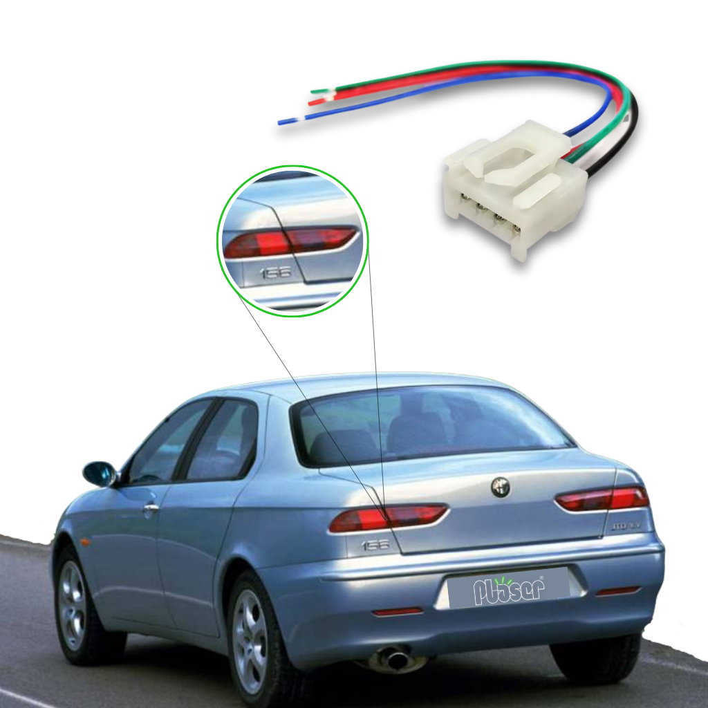CONNETTORE CABLATO LUCI POSTERIORI 4 PIN BIANCO FIAT ALFA ROMEO - PL44076