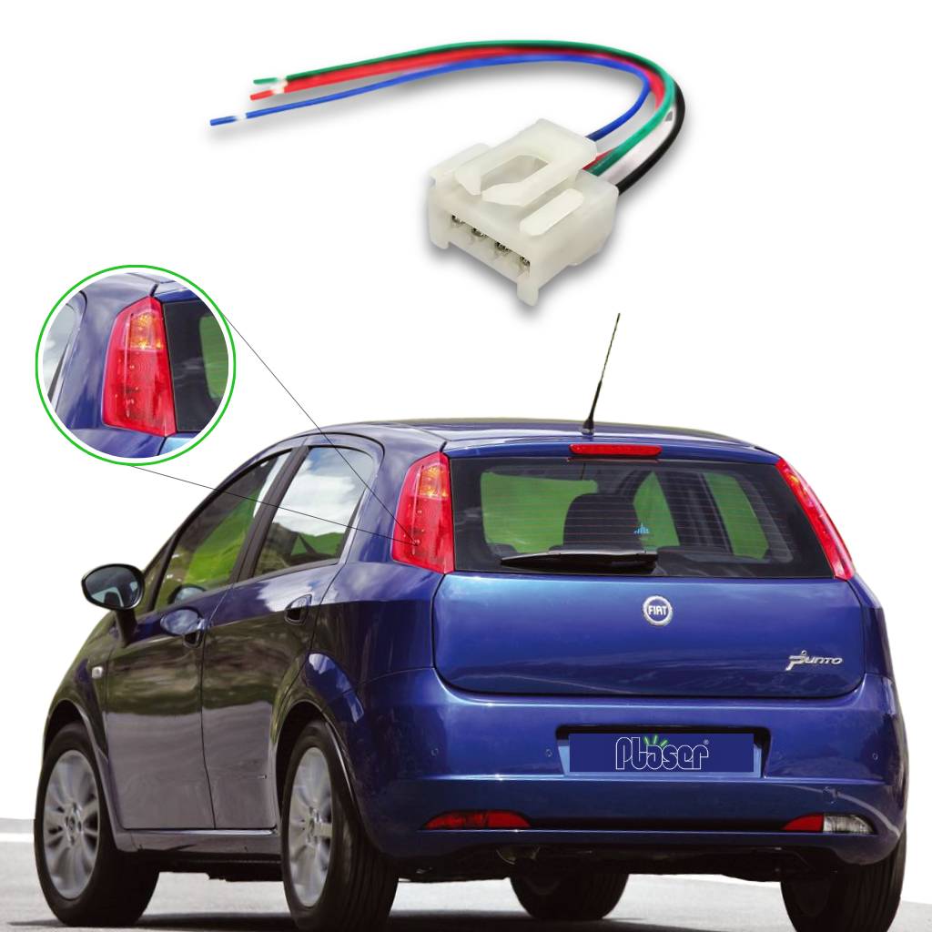 CONNETTORE CABLATO LUCI POSTERIORI 4 PIN BIANCO FIAT ALFA ROMEO - PL44076