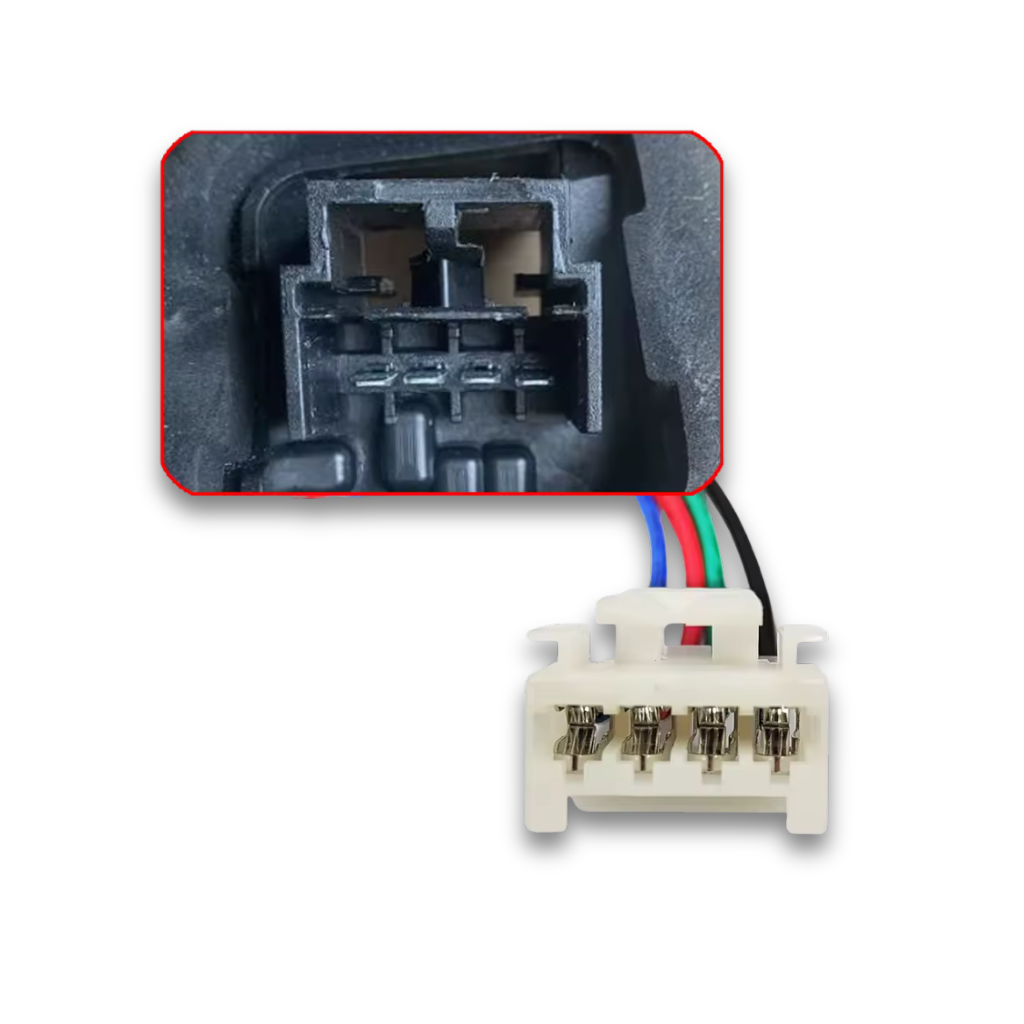 CONNETTORE CABLATO LUCI POSTERIORI 4 PIN BIANCO FIAT ALFA ROMEO - PL44076