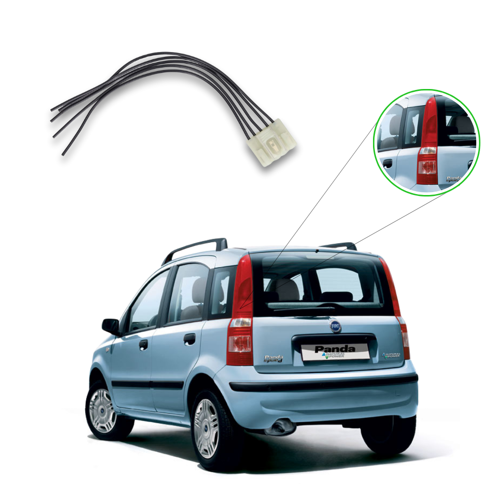 CONNETTORE CABLATO 5 PIN FANALE POSTERIORE FIAT PANDA 169 PUNTO 188 STILO 192 - PL44075