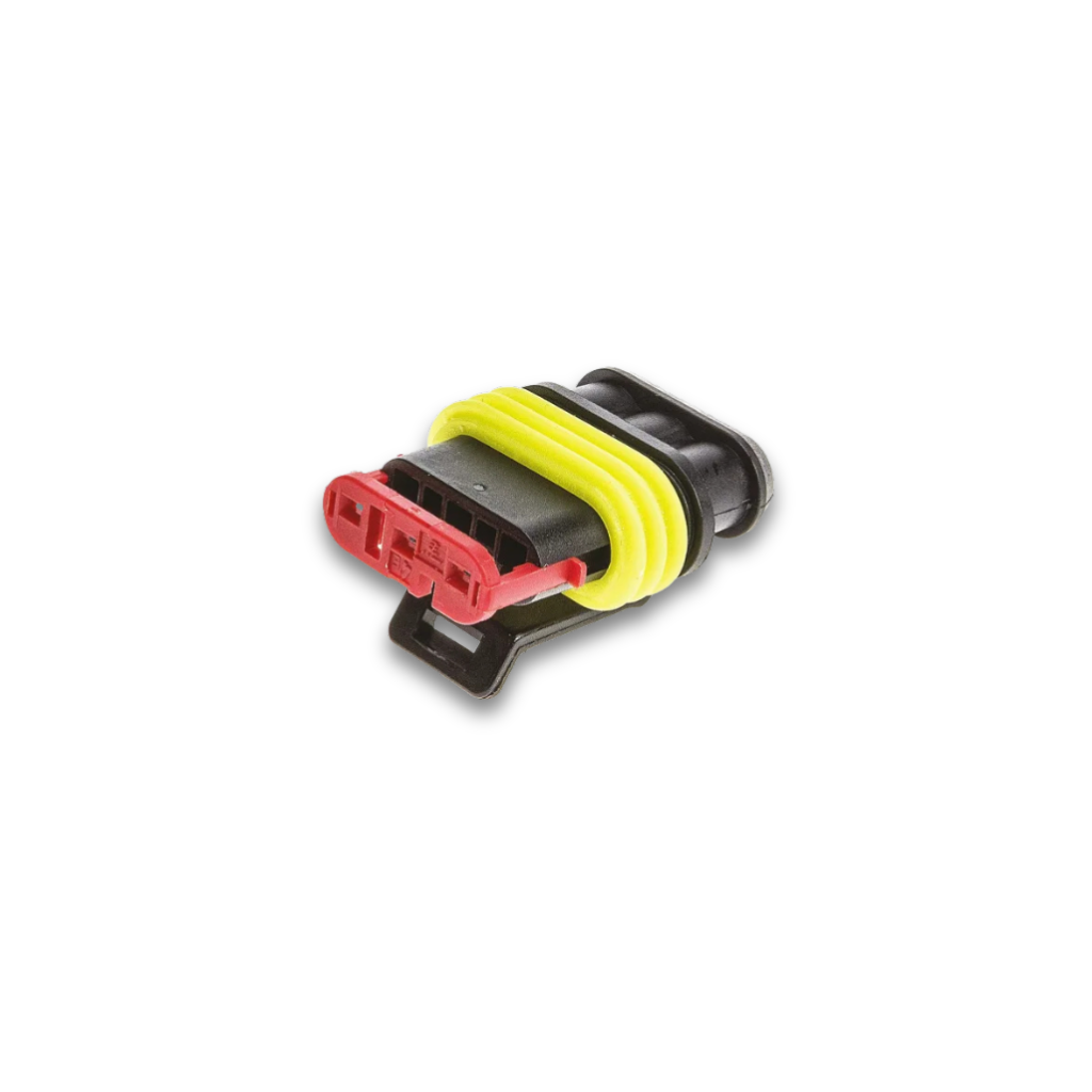 CONNETTORE MASCHIO 3 PIN SUPERSEAL CON FASTON - PL74003