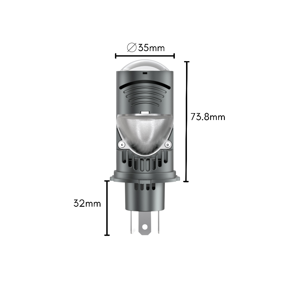 KIT LED H4 CON LENTE PLUG & PLAY - PLH4A5 - Plaser