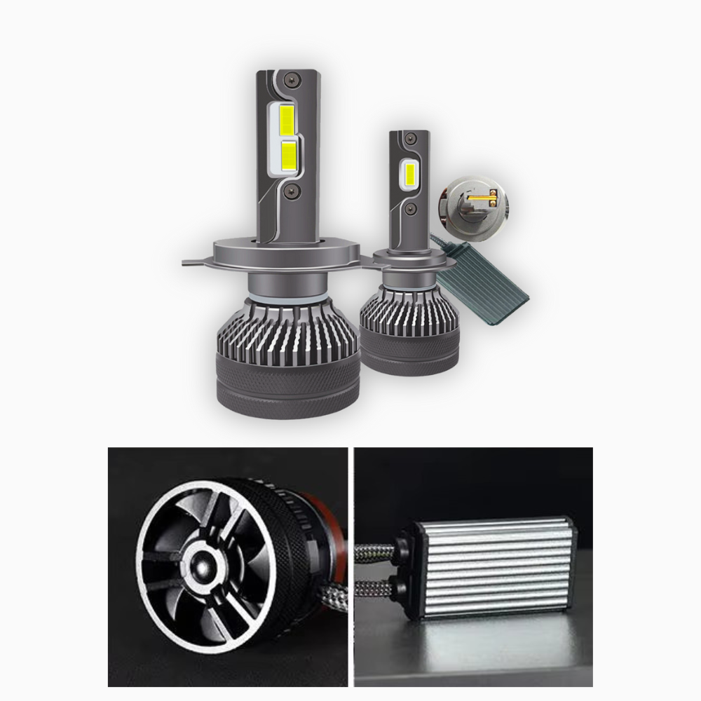 KIT LUCI LED AUTO H4 CANBUS 55W 20000 LUMEN 6000K PER FARI LENTICOLARI