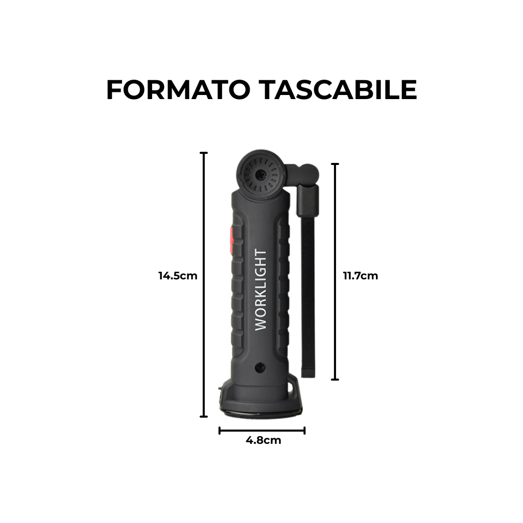 LAMPADA DA LAVORO A LED TASCABILE RICARICABILE - PL-YX22