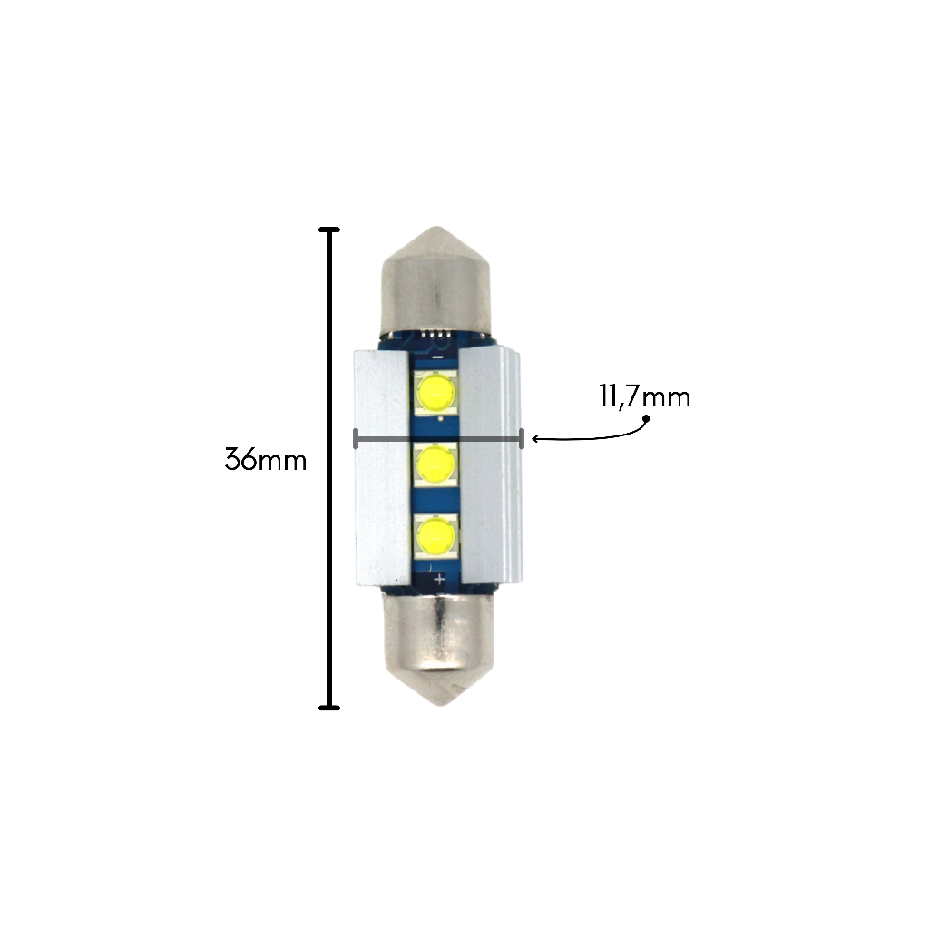 LAMPADE LED SILURO 36mm CANBUS - PLSJ-866X36 - PLASER