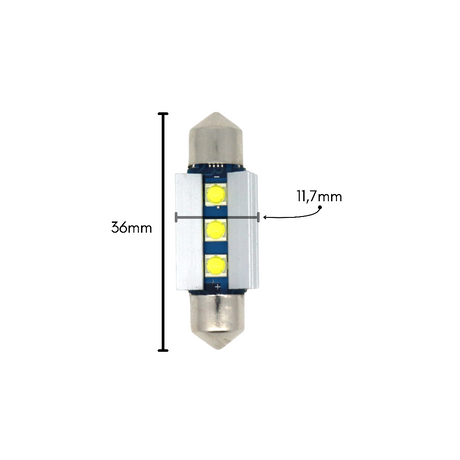 LAMPADE LED SILURO 36mm CANBUS - PLSJ-866X36 - PLASER