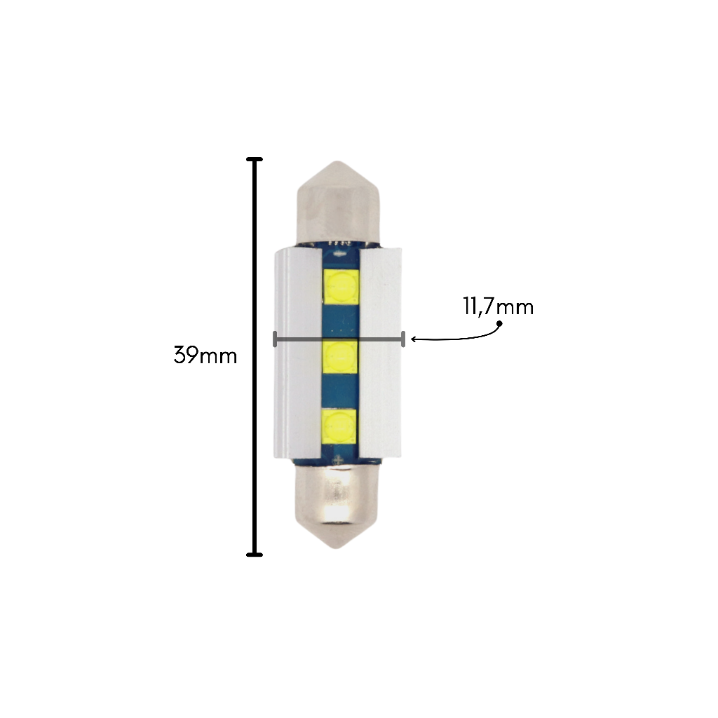 LAMPADE LED SILURO 39mm CANBUS - PLSJ-866X39 - PLASER