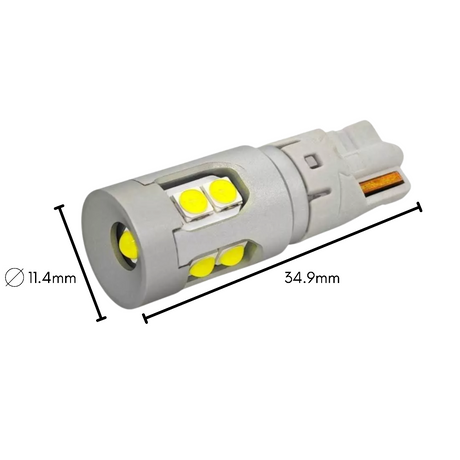 LUCI DI POSIZIONE LED T10 W5W CANBUS 12 E 24 VOLT - PLT10-R10 - Plaser