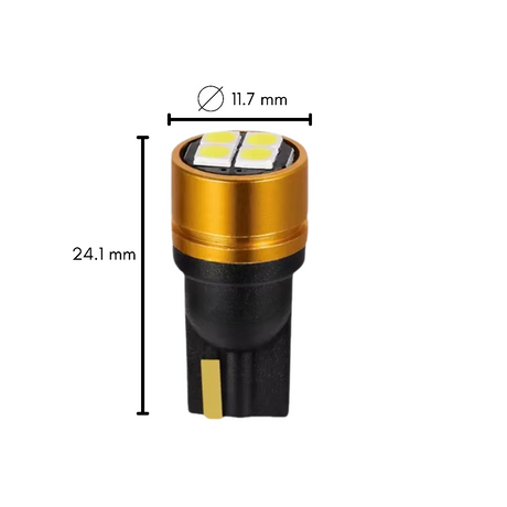 LUCI DI POSIZIONE LED T10 W5W A BASSA INTENSITA' - PLT10-1100 - Plaser