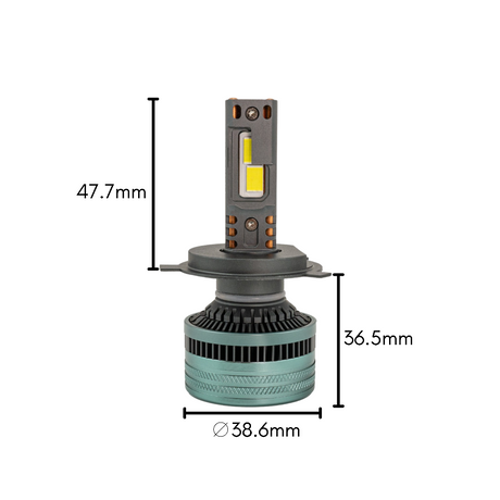 KIT LAMPADE LED H4 12 e 24 VOLT CANBUS - ELEVATA LUMINOSITA' - PLH4F5 - Plaser