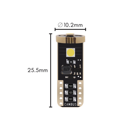 LUCI DI POSIZIONE LED T10 W5W CANBUS - PLT10-1C - Plaser