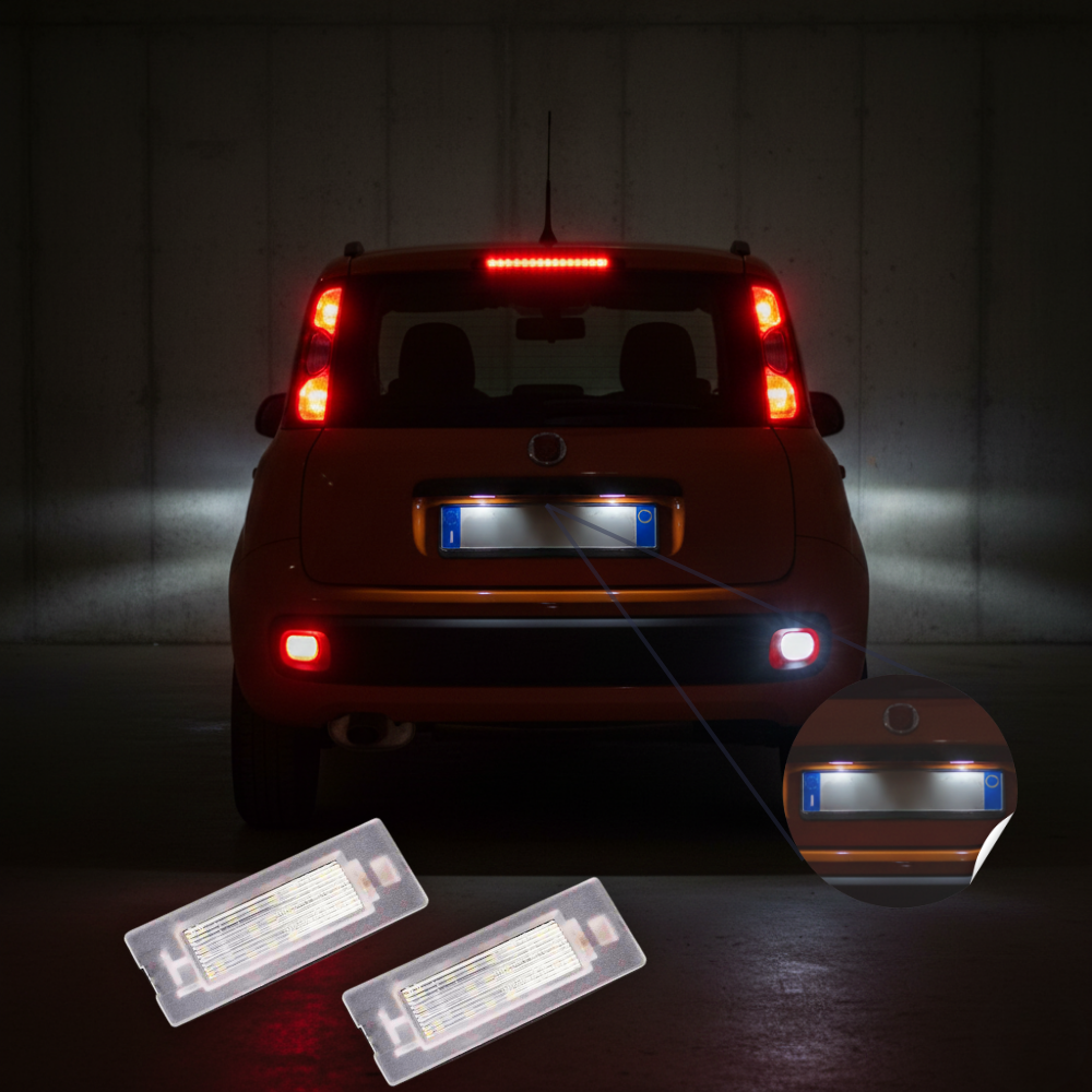 PLAFONIERE LUCI TARGA LED CANBUS FIAT PANDA 169 E 312 COMPATIBILI OE