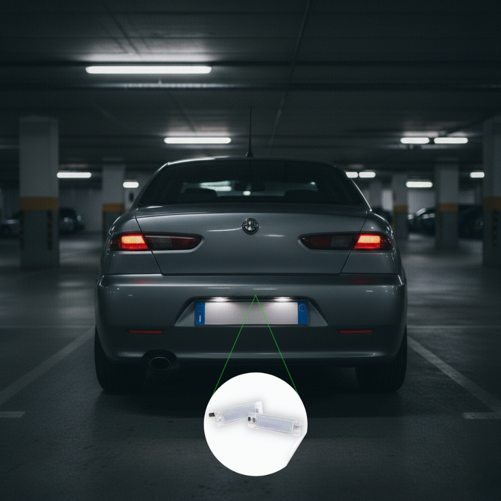 PLACCHETTE LUCI TARGA LED CANBUS ALFA ROMEO GIULIETTA 156 147