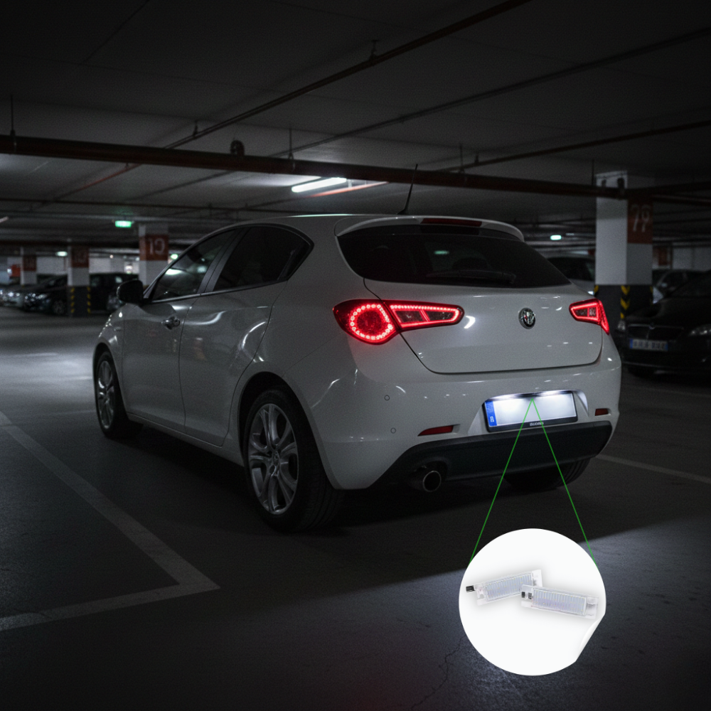 PLACCHETTE LUCI TARGA LED CANBUS ALFA ROMEO GIULIETTA 156 147