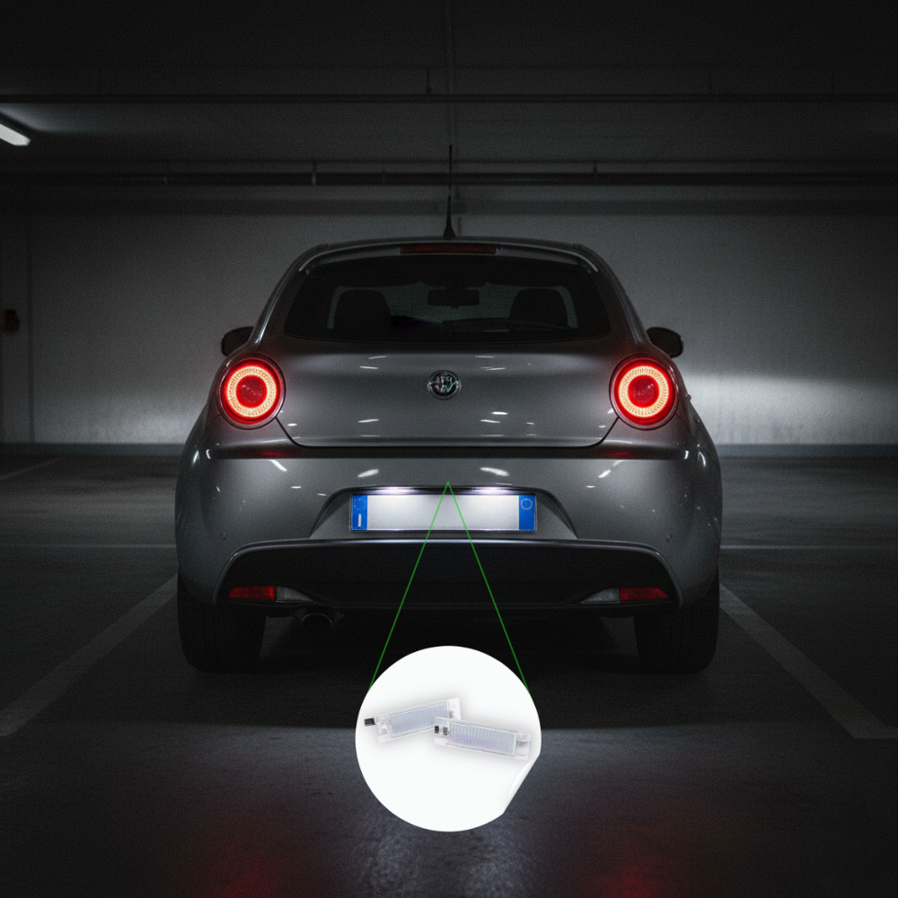 PLACCHETTE LUCI TARGA LED CANBUS ALFA ROMEO GIULIETTA 156 147
