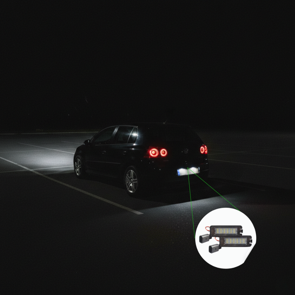 PLACCHETTE LUCI TARGA LED VOLKSWAGEN GOLF 4 5 6 7 COMPATIBILI OE