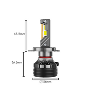 KIT LED H4 4300K CANBUS LENTICOLARE POTENZIATO - PLH4F7-4300K - Plaser