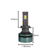 KIT LAMPADE LED H7 12 e 24 VOLT CANBUS - ELEVATA LUMINOSITA' - PLH7F5 - Plaser