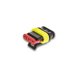 CONNETTORE MASCHIO 3 PIN SUPERSEAL CON FASTON - PL74003