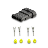 CONNETTORE FEMMINA 4 PIN SUPERSEAL CON FASTON - PL74011