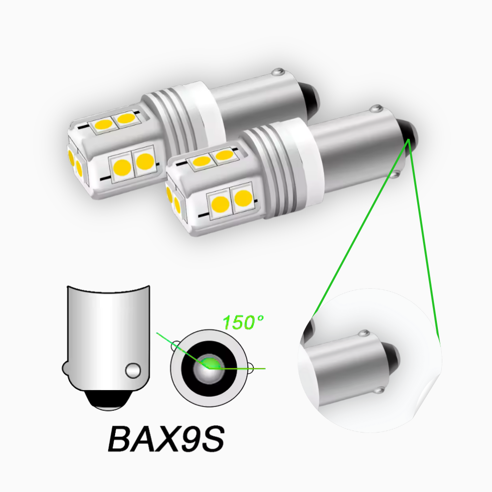 LUCI DI POSIZIONE LED H6W BAX9S 1,3 WATT 300 LUMEN 6500 KELVIN