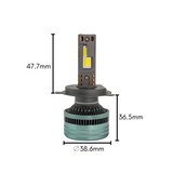 KIT LAMPADE LED H4 12 e 24 VOLT CANBUS - ELEVATA LUMINOSITA' - PLH4F5 - Plaser