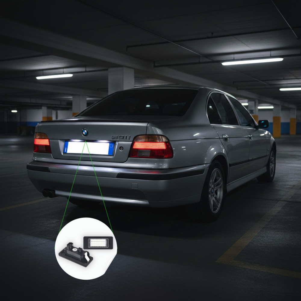 PLACCHETTE LUCI TARGA LED CANBUS BMW E90 E82 E60 E39 COMPATIBILI OE