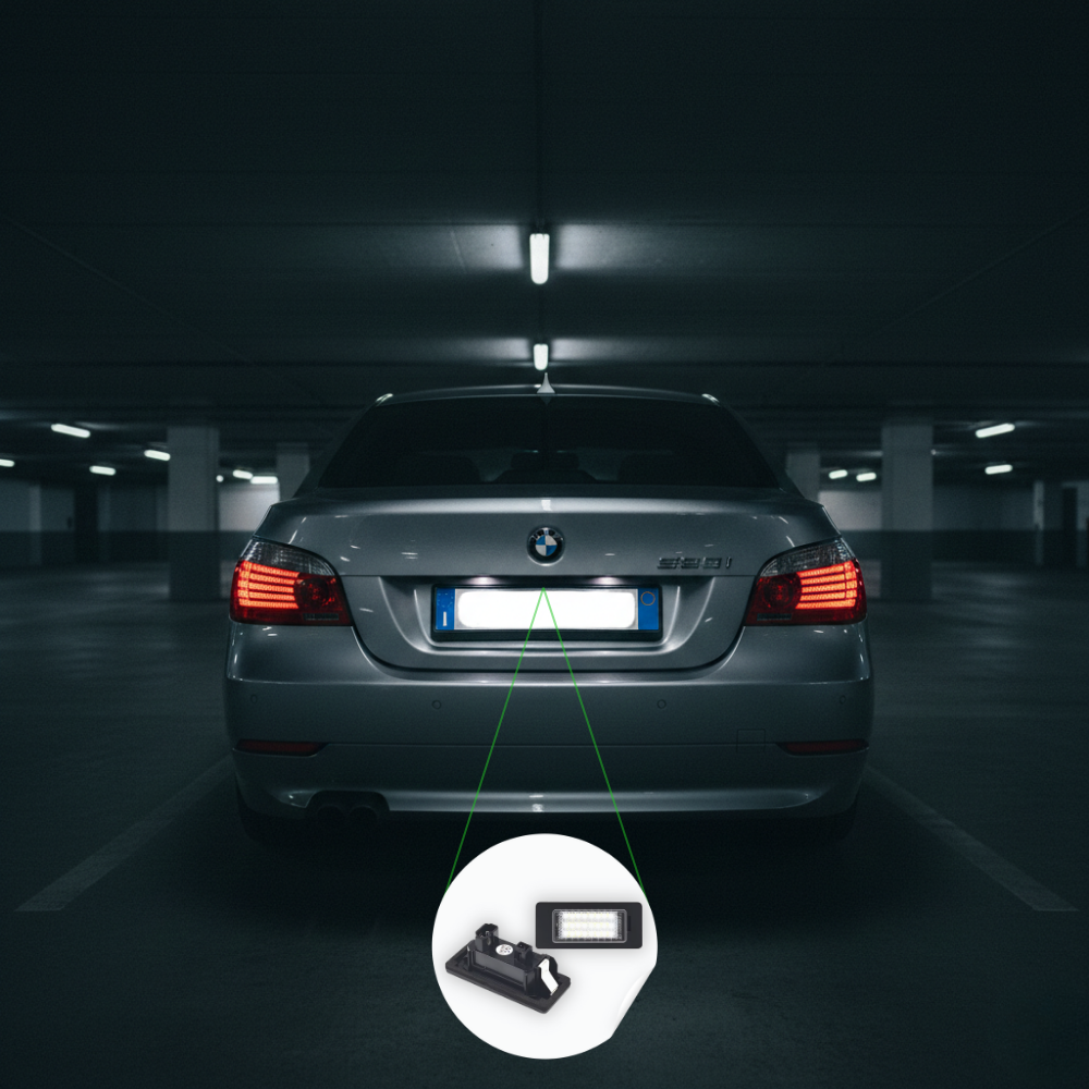 PLACCHETTE LUCI TARGA LED CANBUS BMW E90 E82 E60 E39 COMPATIBILI OE