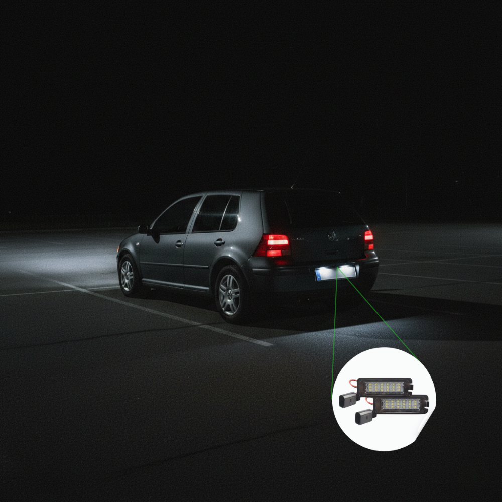 PLACCHETTE LUCI TARGA LED VOLKSWAGEN GOLF 4 5 6 7 COMPATIBILI OE